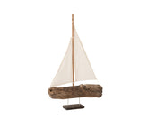 Barca a vela su piede in legno di mare naturale H47 - 11323